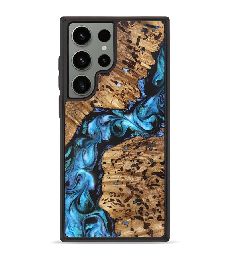 Galaxy S23 Ultra Wood Phone Case - Romeo (Blue, 822040)