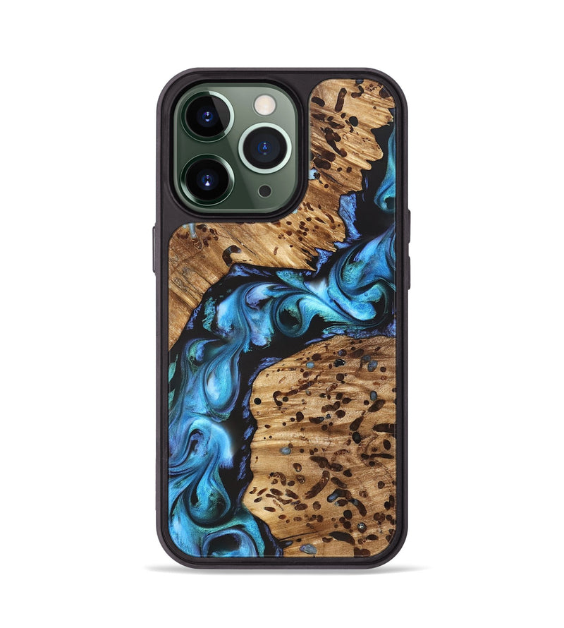 iPhone 13 Pro Wood Phone Case - Romeo (Blue, 822040)