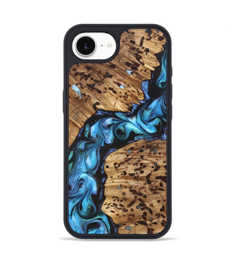 iPhone 16e Wood Phone Case - Romeo (Blue, 822040)