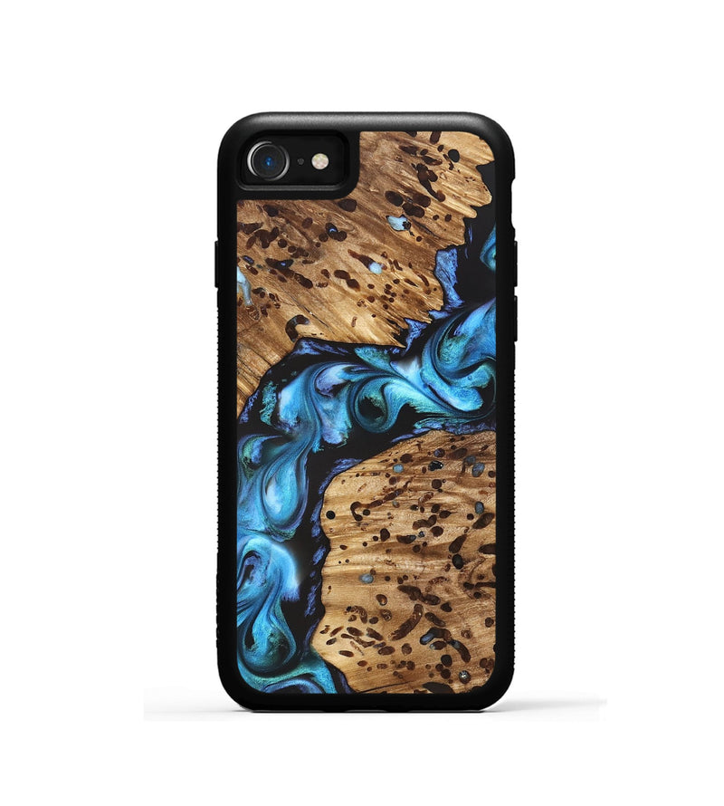 iPhone SE Wood Phone Case - Romeo (Blue, 822040)
