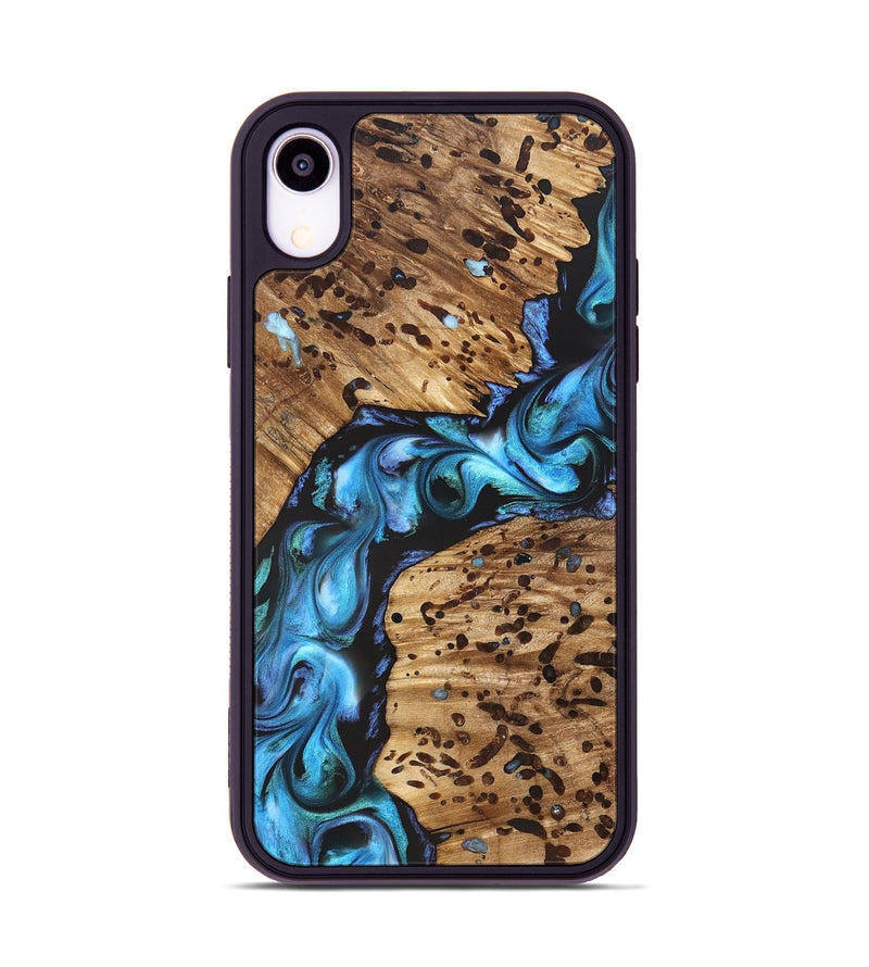 iPhone Xr Wood Phone Case - Romeo (Blue, 822040)