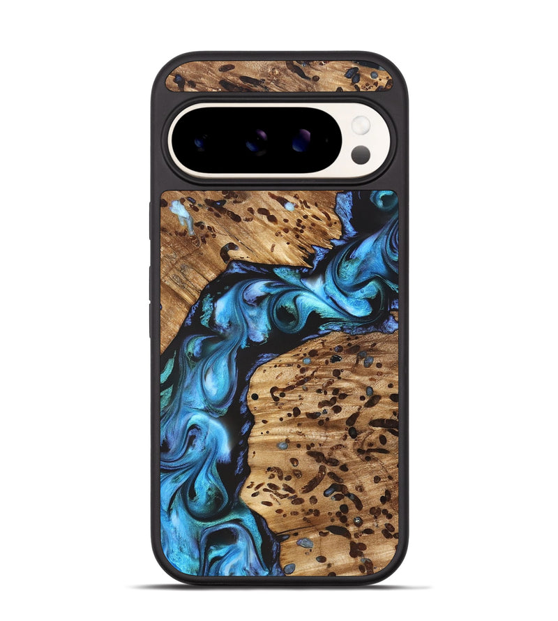 Pixel 9 Pro Wood Phone Case - Romeo (Blue, 822040)