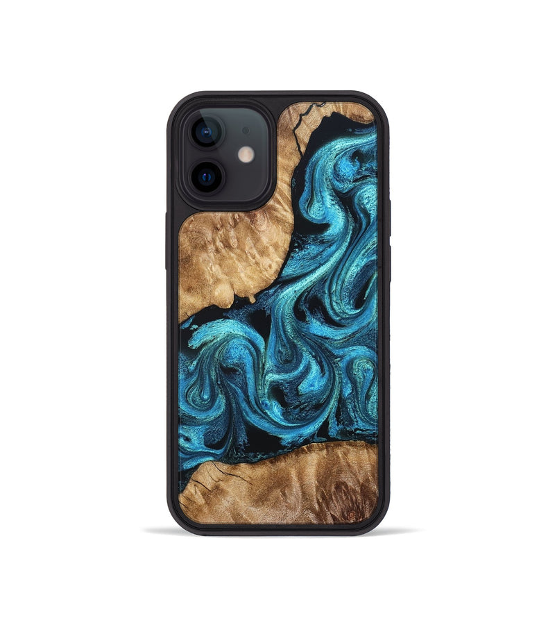 iPhone 12 mini Wood Phone Case - Adelard (Blue, 822041)