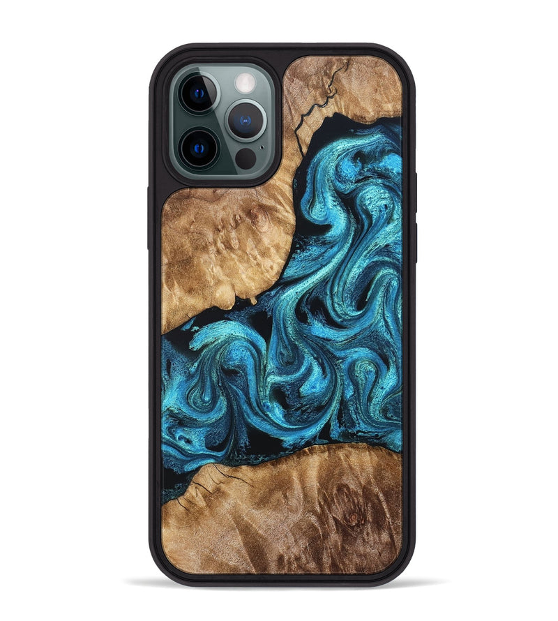 iPhone 12 Pro Max Wood Phone Case - Adelard (Blue, 822041)