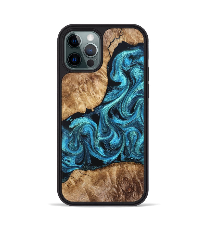 iPhone 12 Pro Wood Phone Case - Adelard (Blue, 822041)