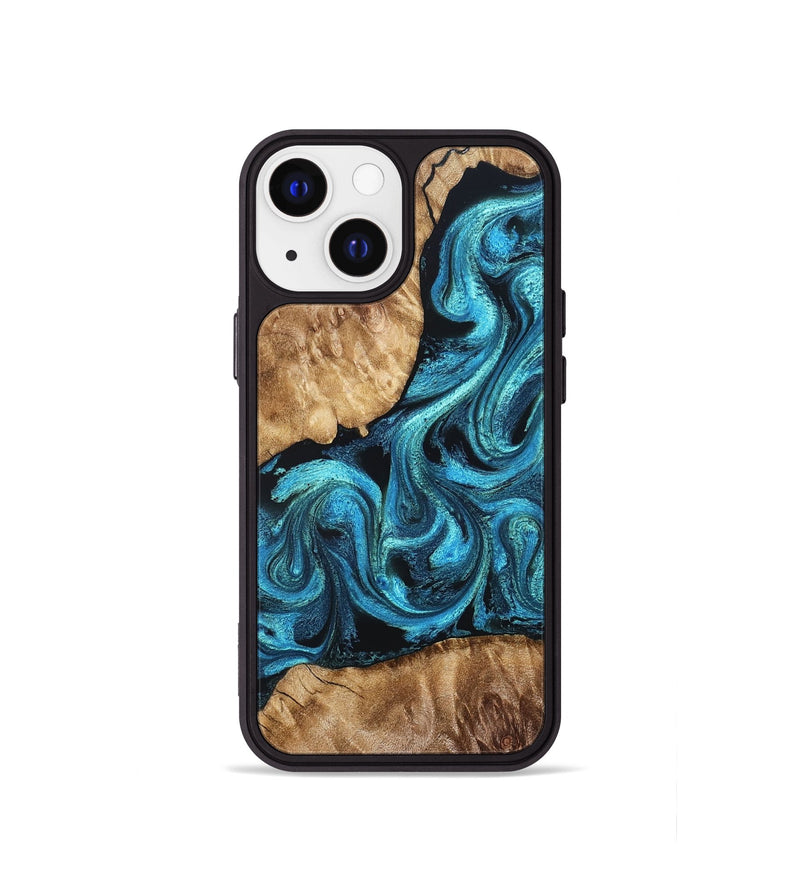 iPhone 13 mini Wood Phone Case - Adelard (Blue, 822041)