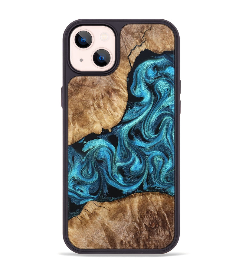 iPhone 14 Plus Wood Phone Case - Adelard (Blue, 822041)