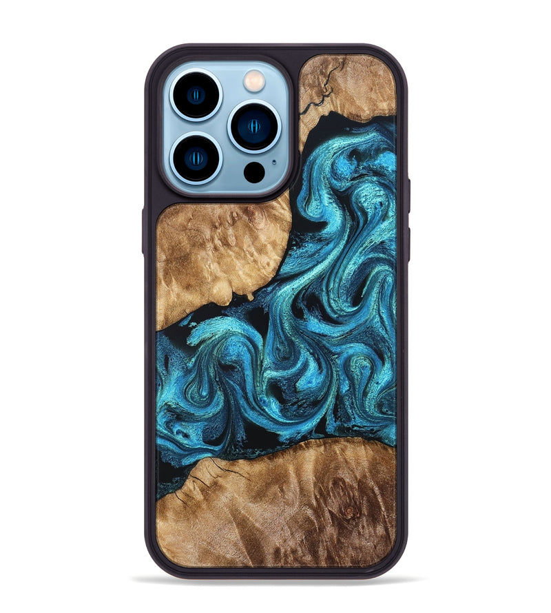 iPhone 14 Pro Max Wood Phone Case - Adelard (Blue, 822041)