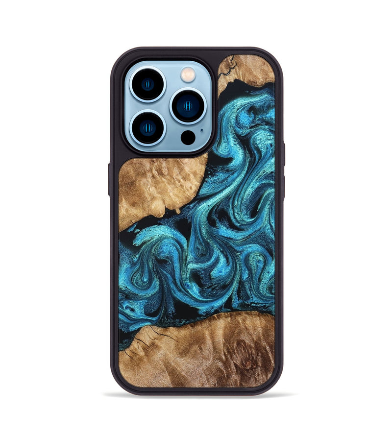 iPhone 14 Pro Wood Phone Case - Adelard (Blue, 822041)