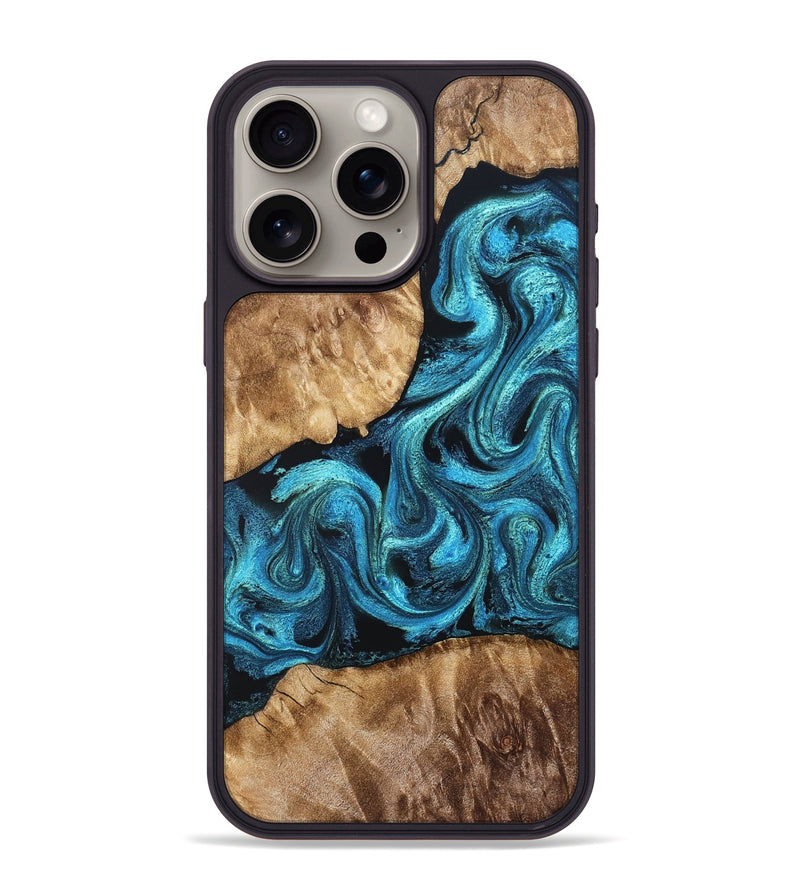 iPhone 15 Pro Max Wood Phone Case - Adelard (Blue, 822041)