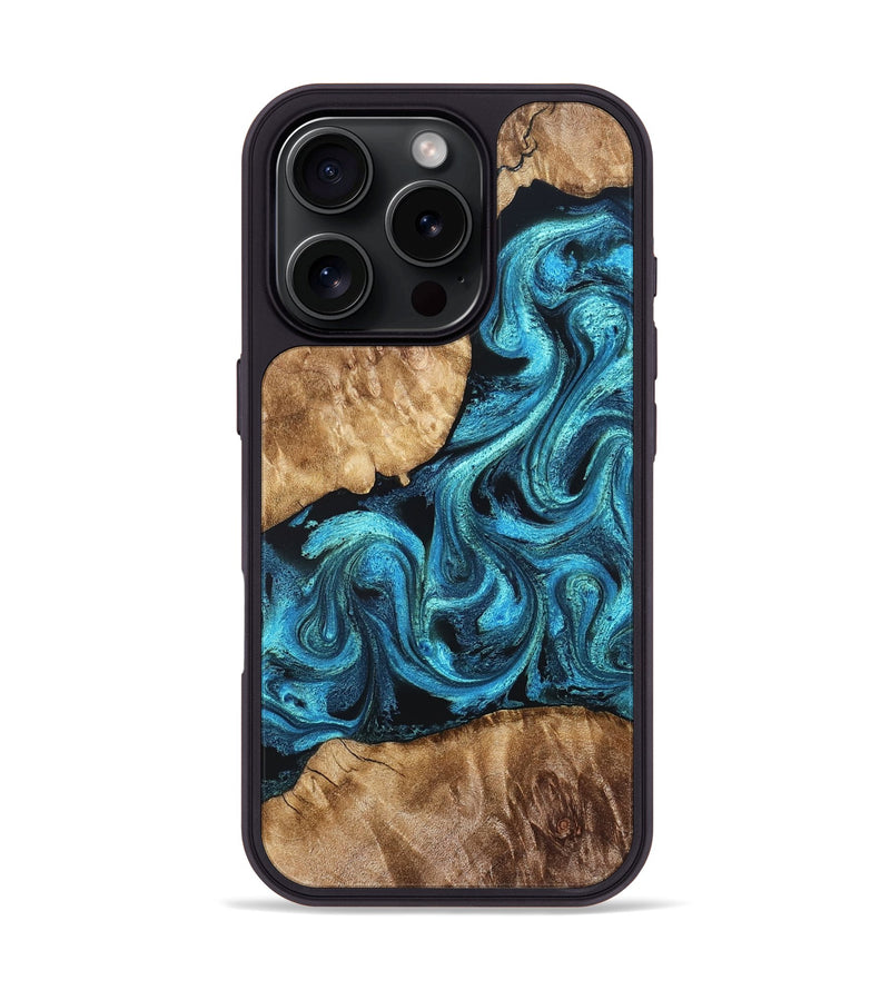 iPhone 16 Pro Wood Phone Case - Adelard (Blue, 822041)
