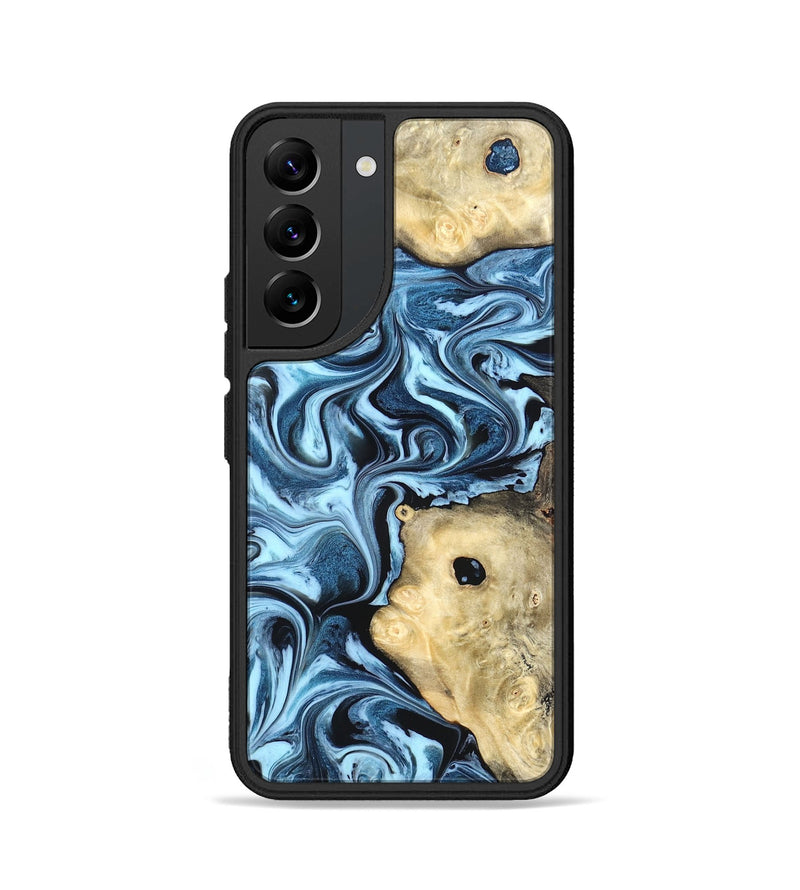 Galaxy S22 Wood Phone Case - Robert (Blue, 822042)