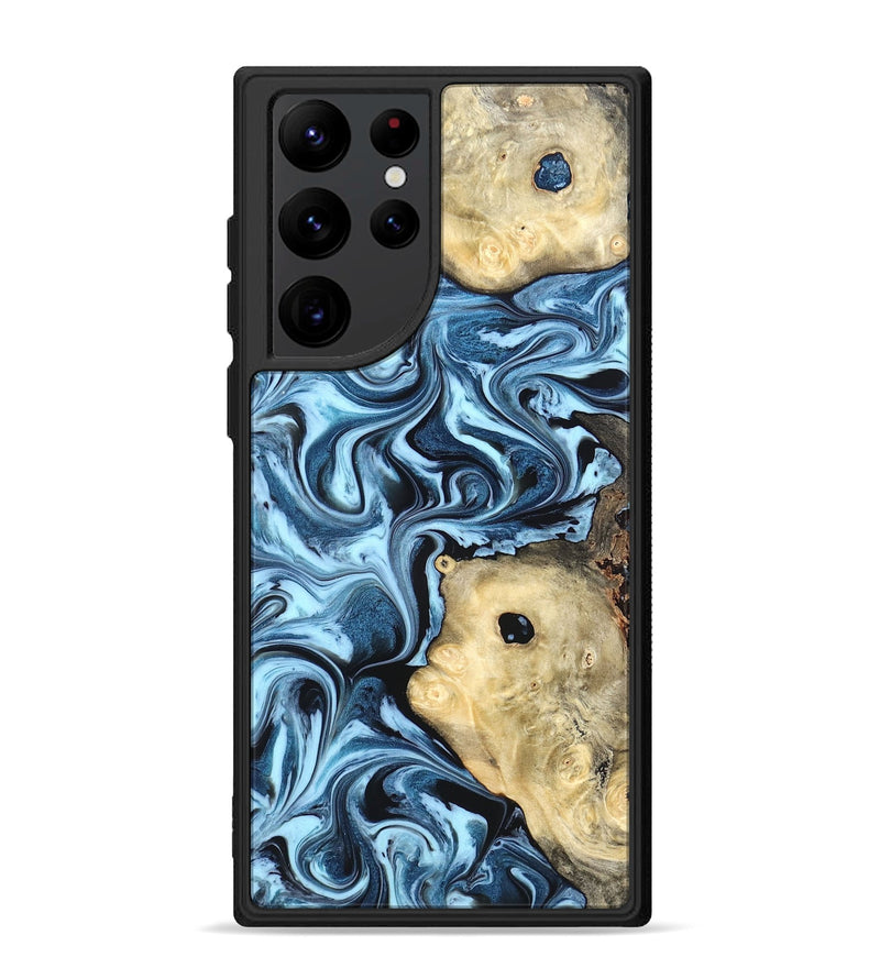 Galaxy S22 Ultra Wood Phone Case - Robert (Blue, 822042)