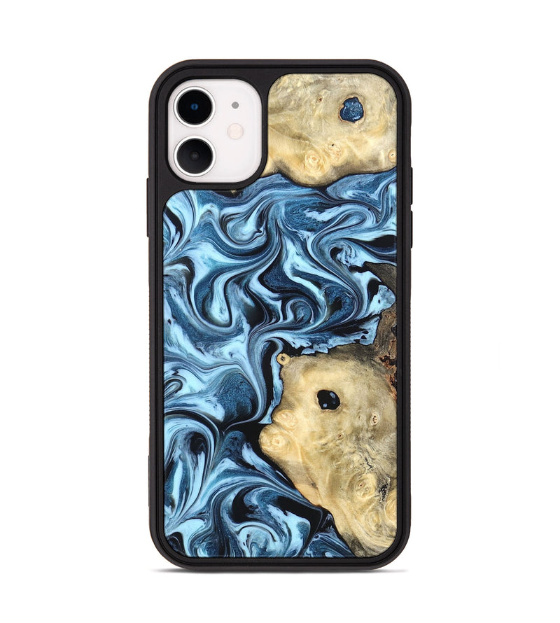 iPhone 11 Wood Phone Case - Robert (Blue, 822042)
