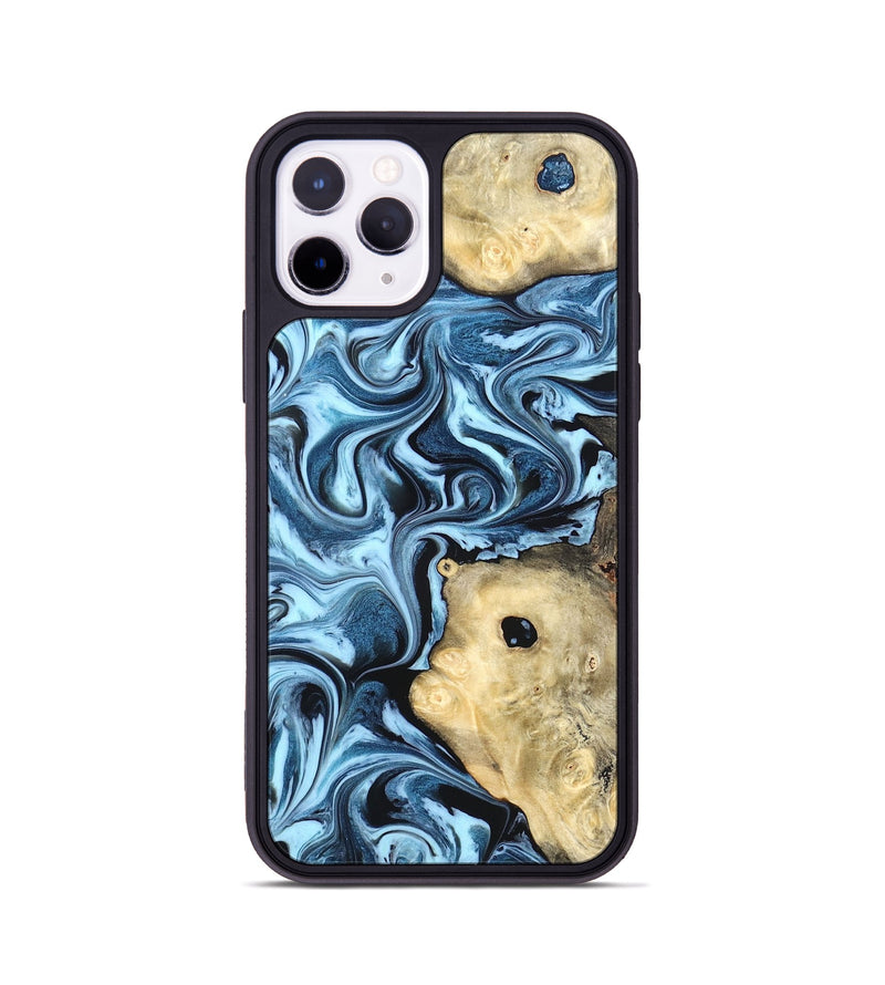 iPhone 11 Pro Wood Phone Case - Robert (Blue, 822042)