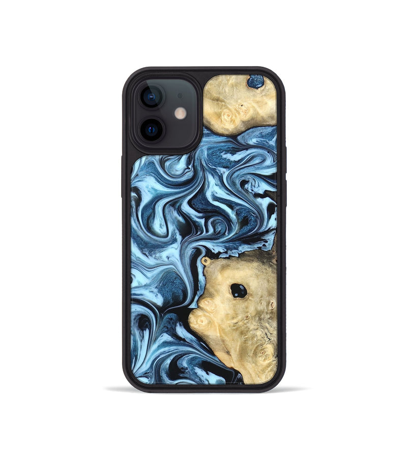 iPhone 12 mini Wood Phone Case - Robert (Blue, 822042)