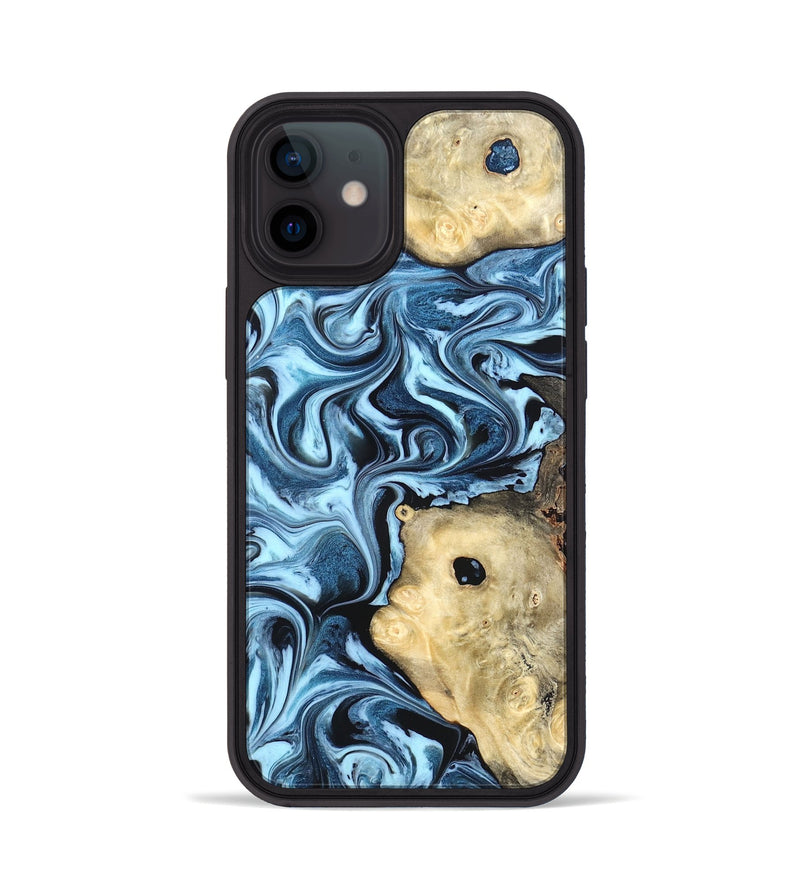 iPhone 12 Wood Phone Case - Robert (Blue, 822042)
