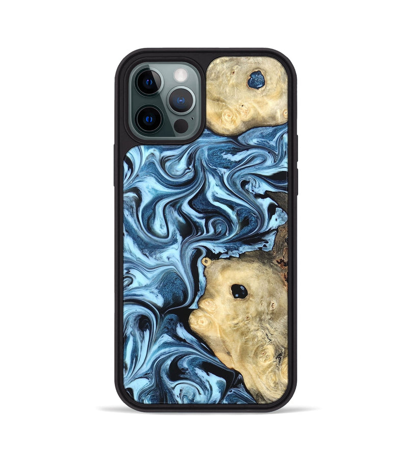 iPhone 12 Pro Wood Phone Case - Robert (Blue, 822042)