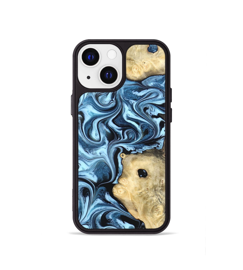 iPhone 13 mini Wood Phone Case - Robert (Blue, 822042)