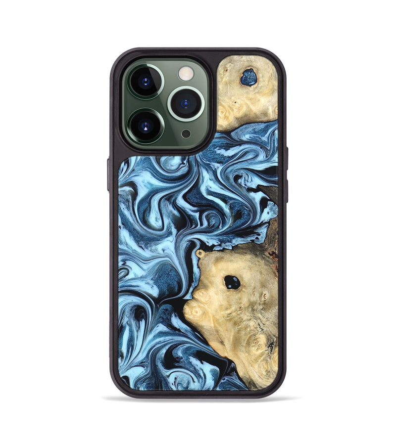 iPhone 13 Pro Wood Phone Case - Robert (Blue, 822042)