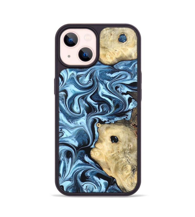 iPhone 14 Wood Phone Case - Robert (Blue, 822042)