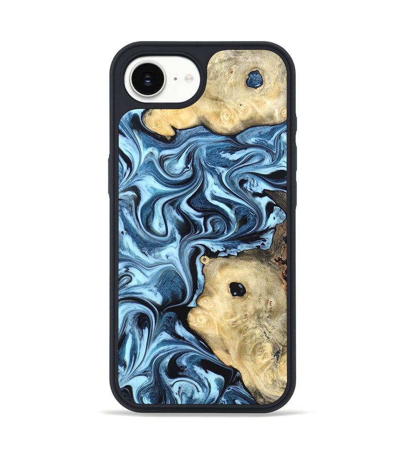 iPhone 16e Wood Phone Case - Robert (Blue, 822042)