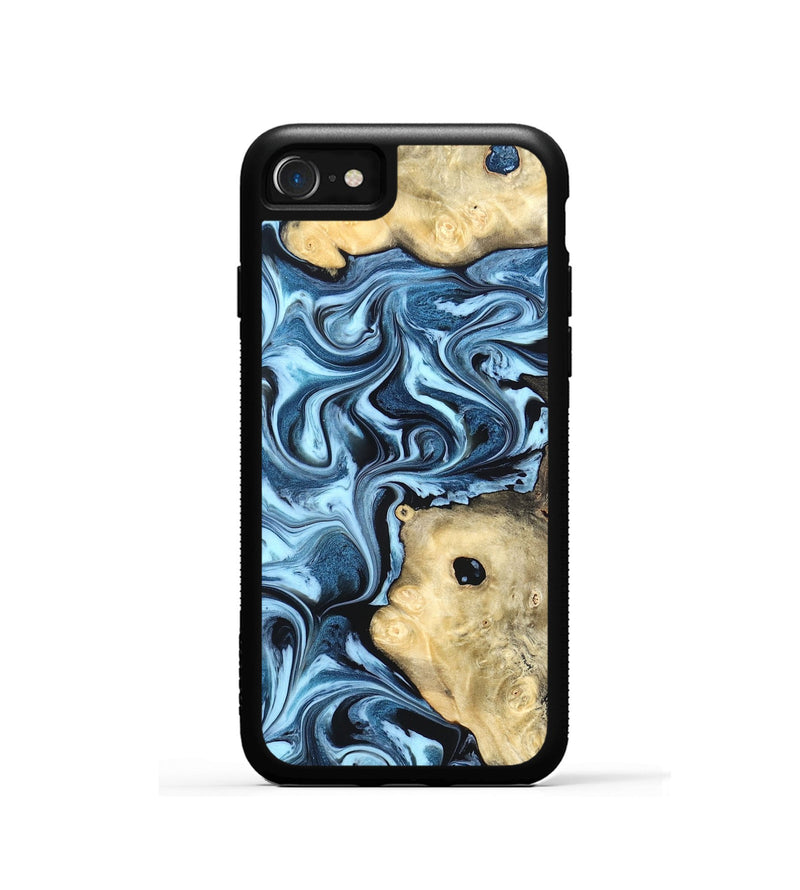 iPhone SE Wood Phone Case - Robert (Blue, 822042)