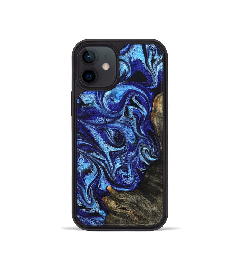 iPhone 12 mini Wood Phone Case - Wren (Blue, 822043)