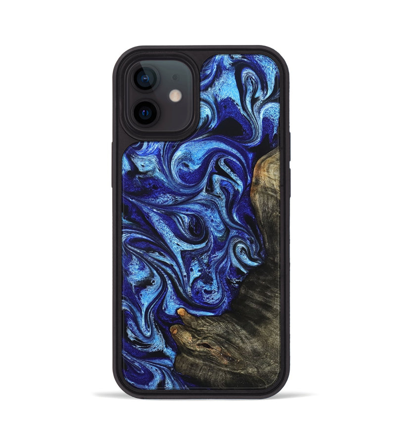 iPhone 12 Wood Phone Case - Wren (Blue, 822043)