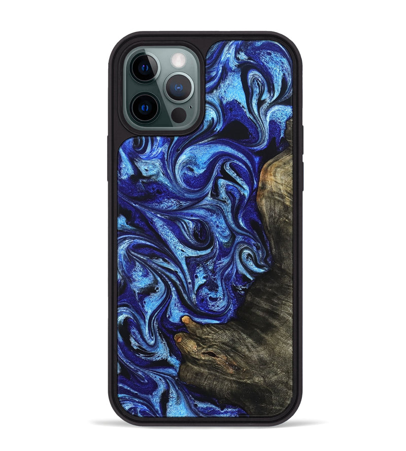 iPhone 12 Pro Max Wood Phone Case - Wren (Blue, 822043)