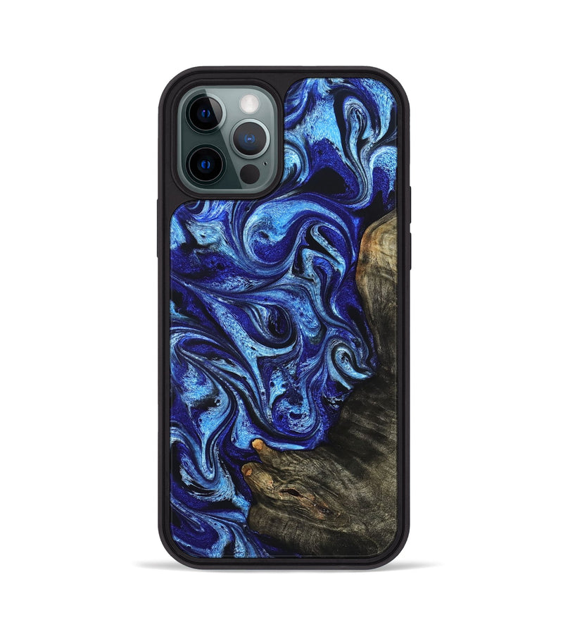 iPhone 12 Pro Wood Phone Case - Wren (Blue, 822043)