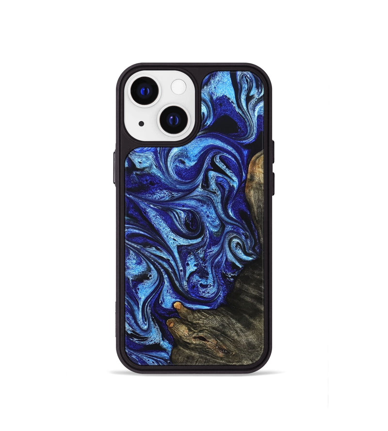 iPhone 13 mini Wood Phone Case - Wren (Blue, 822043)