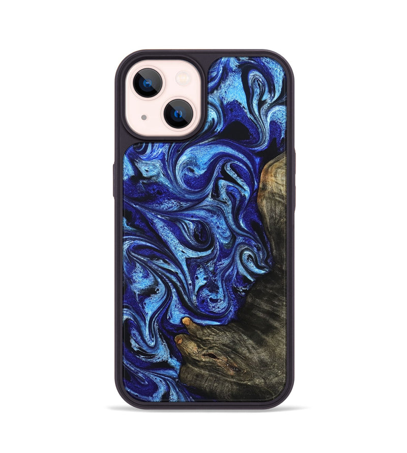 iPhone 14 Wood Phone Case - Wren (Blue, 822043)