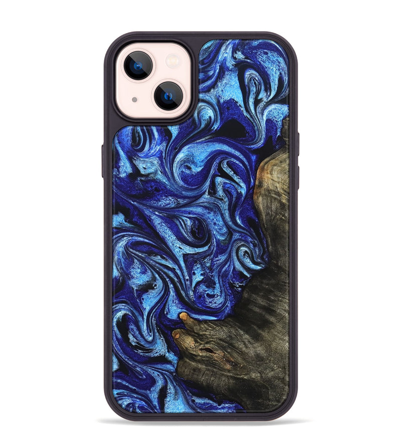 iPhone 14 Plus Wood Phone Case - Wren (Blue, 822043)