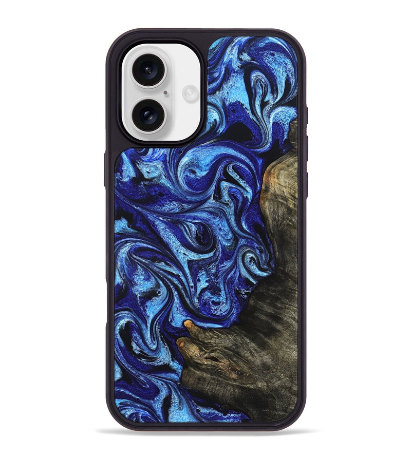 iPhone 16 Plus Wood Phone Case - Wren (Blue, 822043)