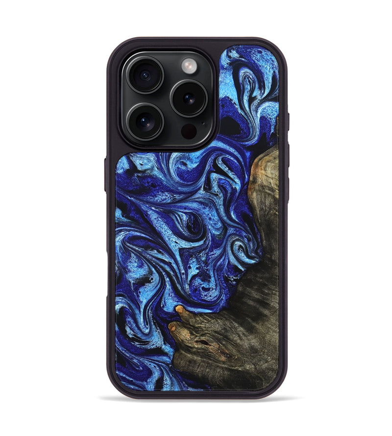 iPhone 16 Pro Wood Phone Case - Wren (Blue, 822043)