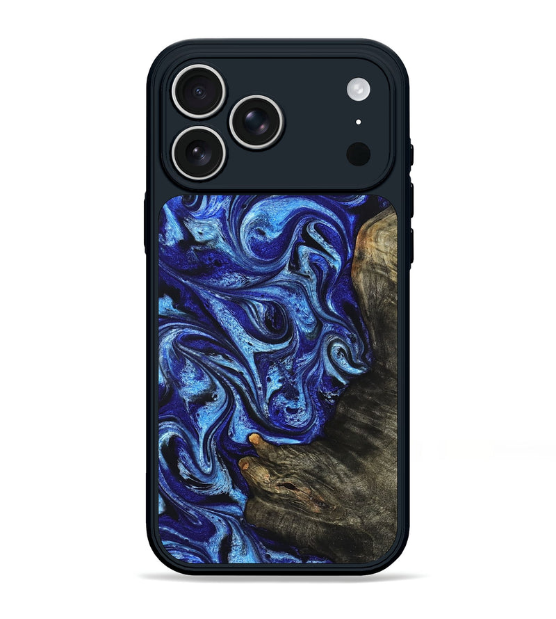 iPhone 17 Pro Max Wood Phone Case - Wren (Blue, 822043)