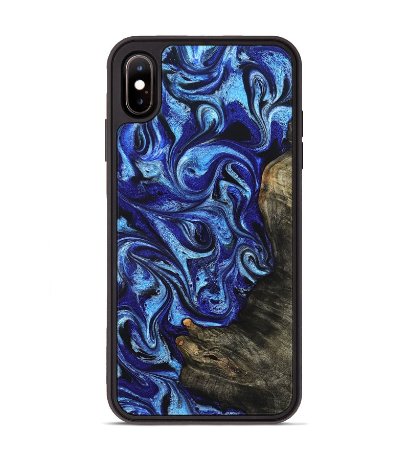 iPhone Xs Max Wood Phone Case - Wren (Blue, 822043)