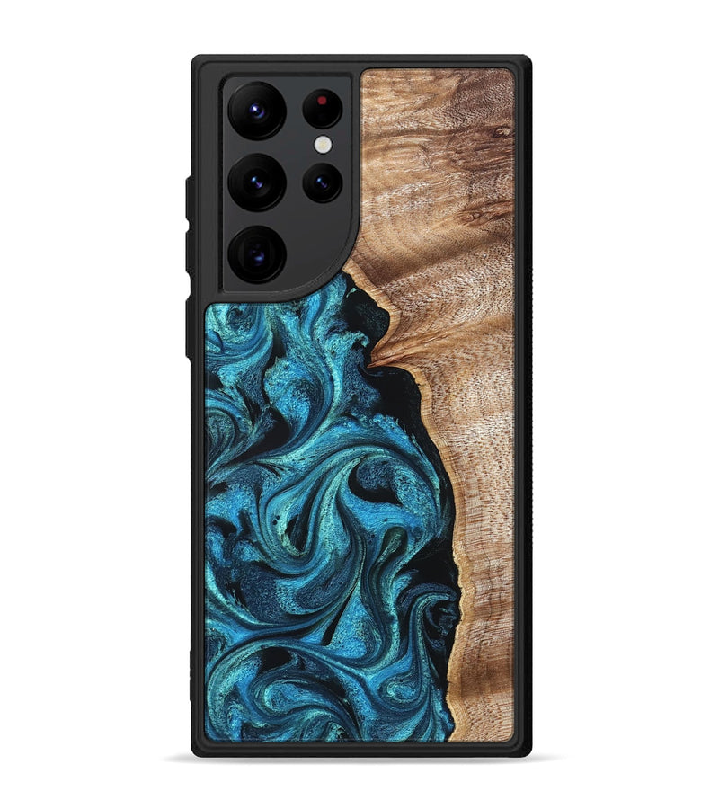 Galaxy S22 Ultra Wood Phone Case - Marlon (Blue, 822044)