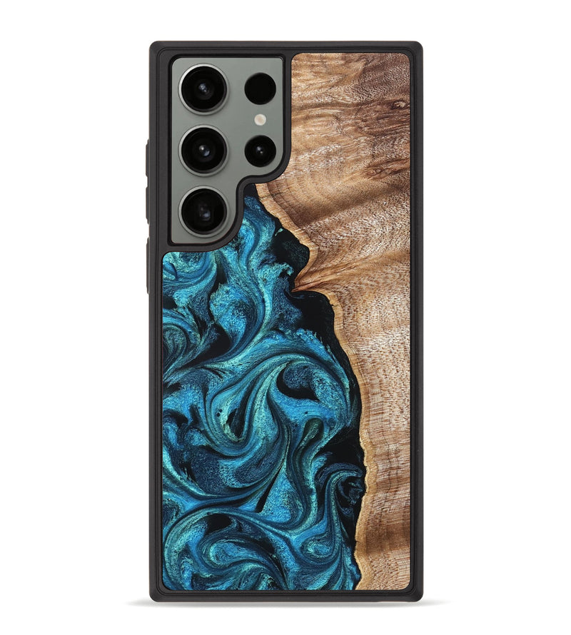 Galaxy S23 Ultra Wood Phone Case - Marlon (Blue, 822044)