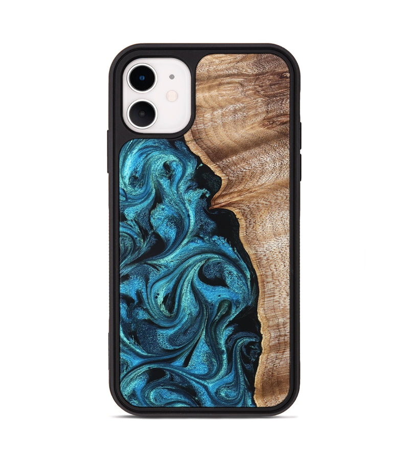 iPhone 11 Wood Phone Case - Marlon (Blue, 822044)