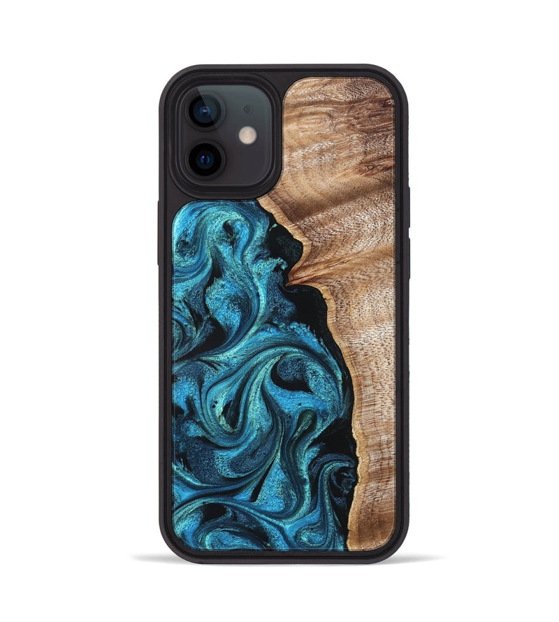 iPhone 12 Wood Phone Case - Marlon (Blue, 822044)
