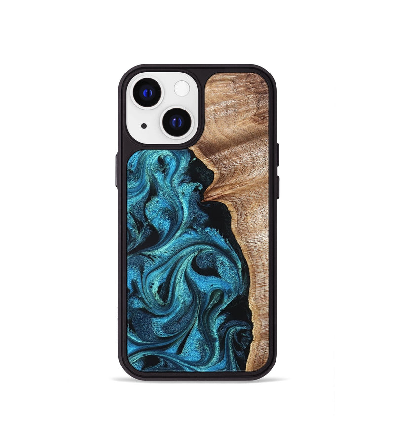 iPhone 13 mini Wood Phone Case - Marlon (Blue, 822044)