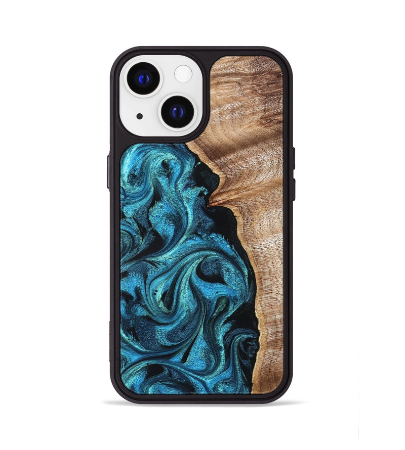 iPhone 13 Wood Phone Case - Marlon (Blue, 822044)