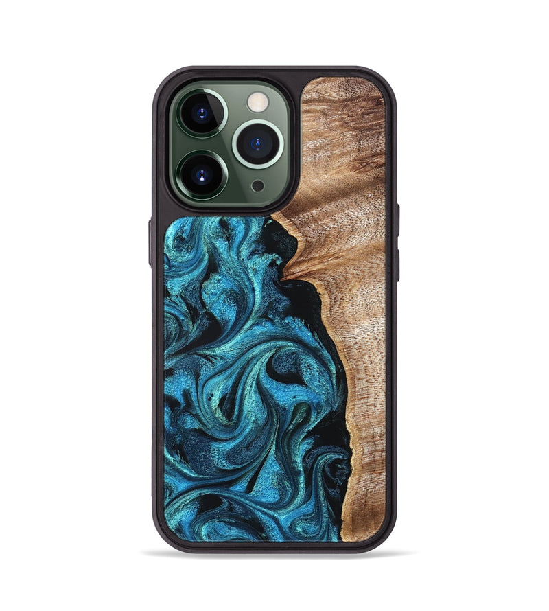 iPhone 13 Pro Wood Phone Case - Marlon (Blue, 822044)