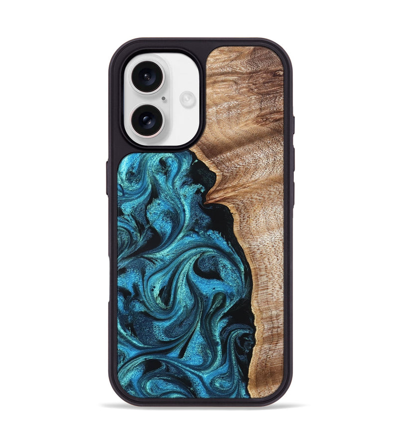 iPhone 17 Wood Phone Case - Marlon (Blue, 822044)