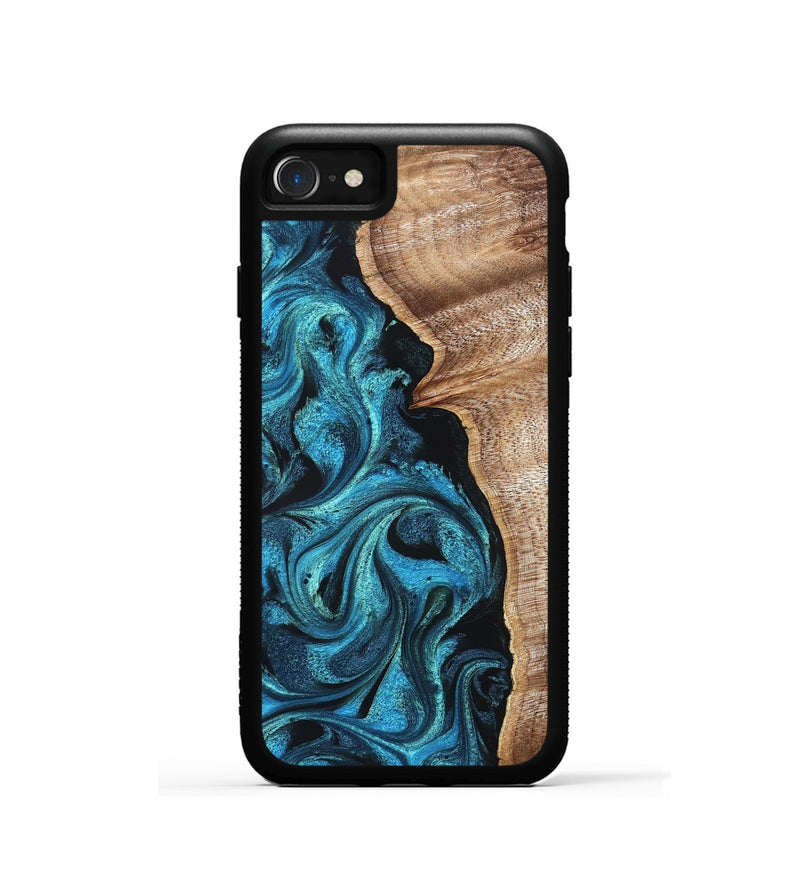 iPhone SE Wood Phone Case - Marlon (Blue, 822044)