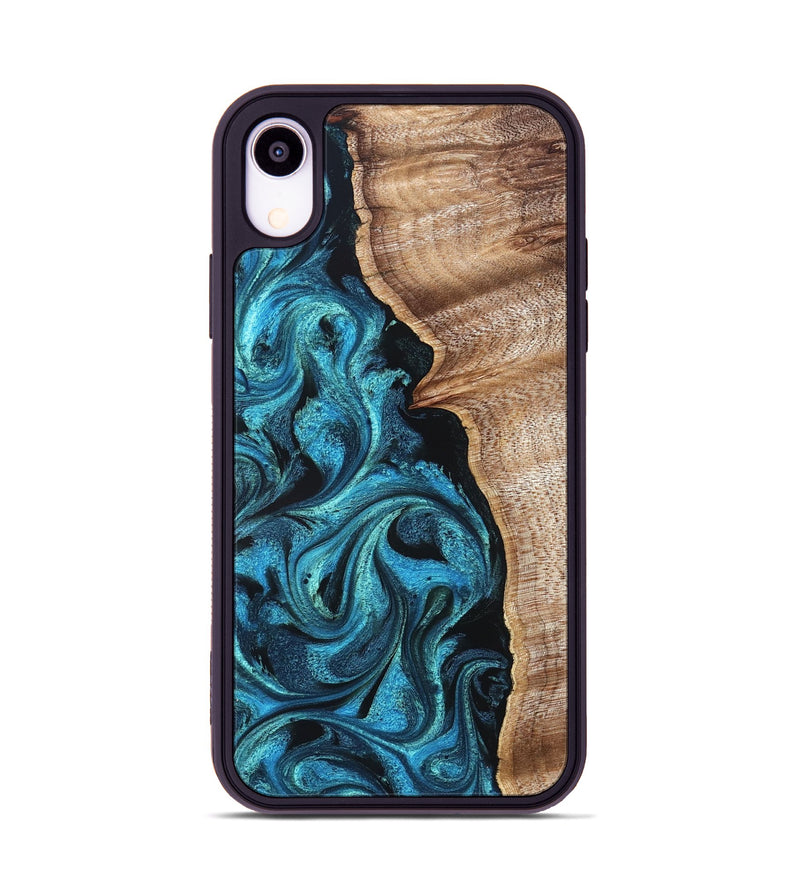 iPhone Xr Wood Phone Case - Marlon (Blue, 822044)