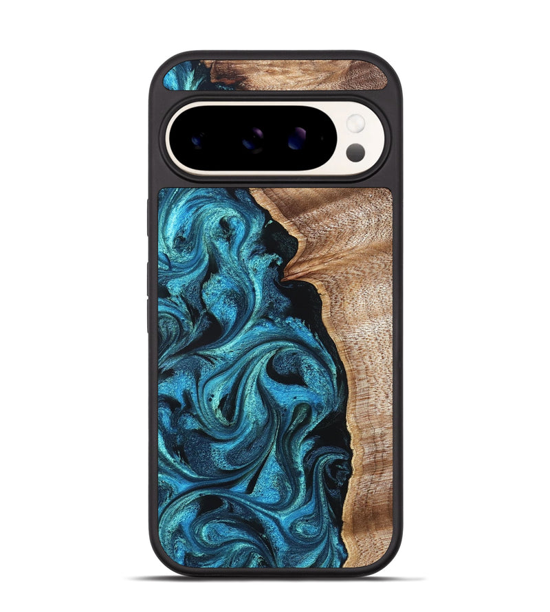 Pixel 9 Pro Wood Phone Case - Marlon (Blue, 822044)