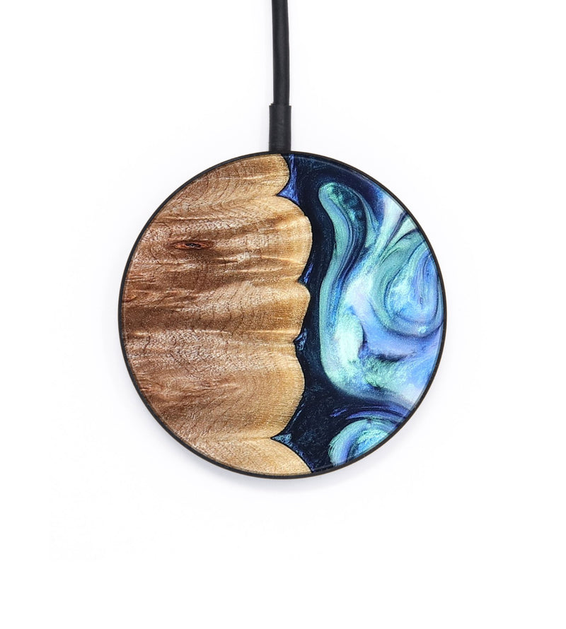 Circle Wood Wireless Charger - Tom (Blue, 822045)